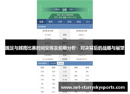 国足与越南比赛时间安排及前瞻分析：对决背后的战略与展望